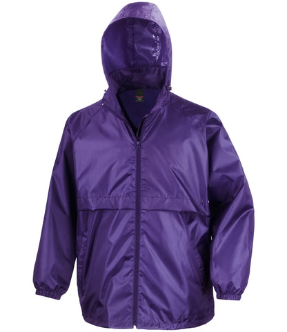 Result Core Unisex Windcheater Windproof and lightweight Jacket With concealed Hood 8 Colours S - 2XL R204X