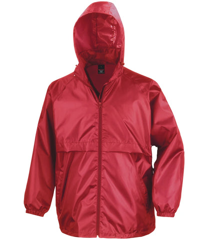 Result Core Unisex Windcheater Windproof and lightweight Jacket With concealed Hood 8 Colours S - 2XL R204X