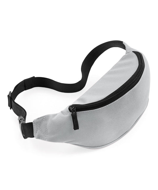 Bagbase Belt Bag / Bum Bag in Grey Adjustable Webbing Belt BG042 Choose QTY (R)