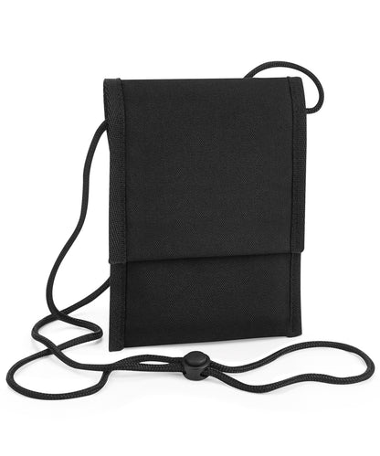 Small Cross Body Travel Pouch Passport Money Phone Pocket Neck Strap BG283 (R)