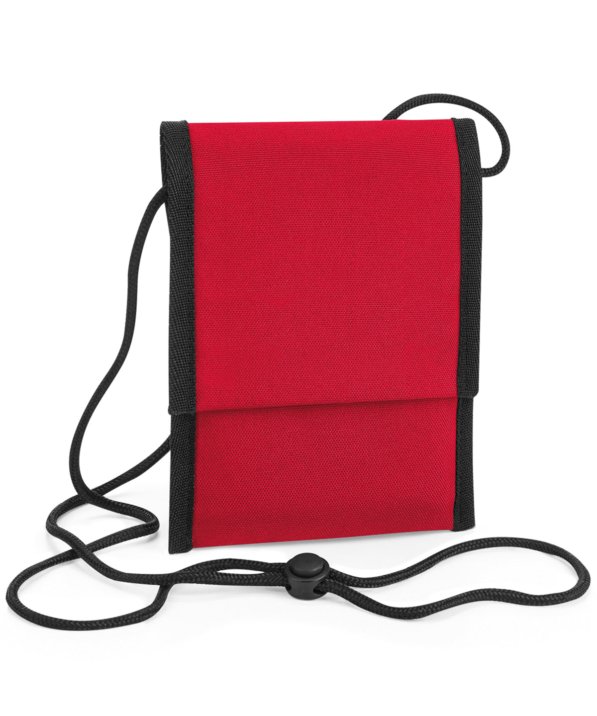Small Cross Body Travel Pouch Passport Money Phone Pocket Neck Strap BG283 (R)