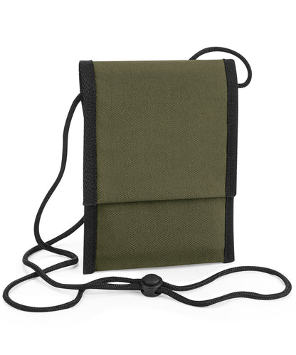 Small Cross Body Travel Pouch Passport Money Phone Pocket Neck Strap BG283 (R)