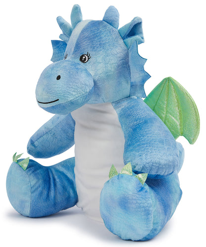 Mumbles Zippie Blue Dragon Soft Plush Blue Scaled Fur with Green Wings 39cm MM579